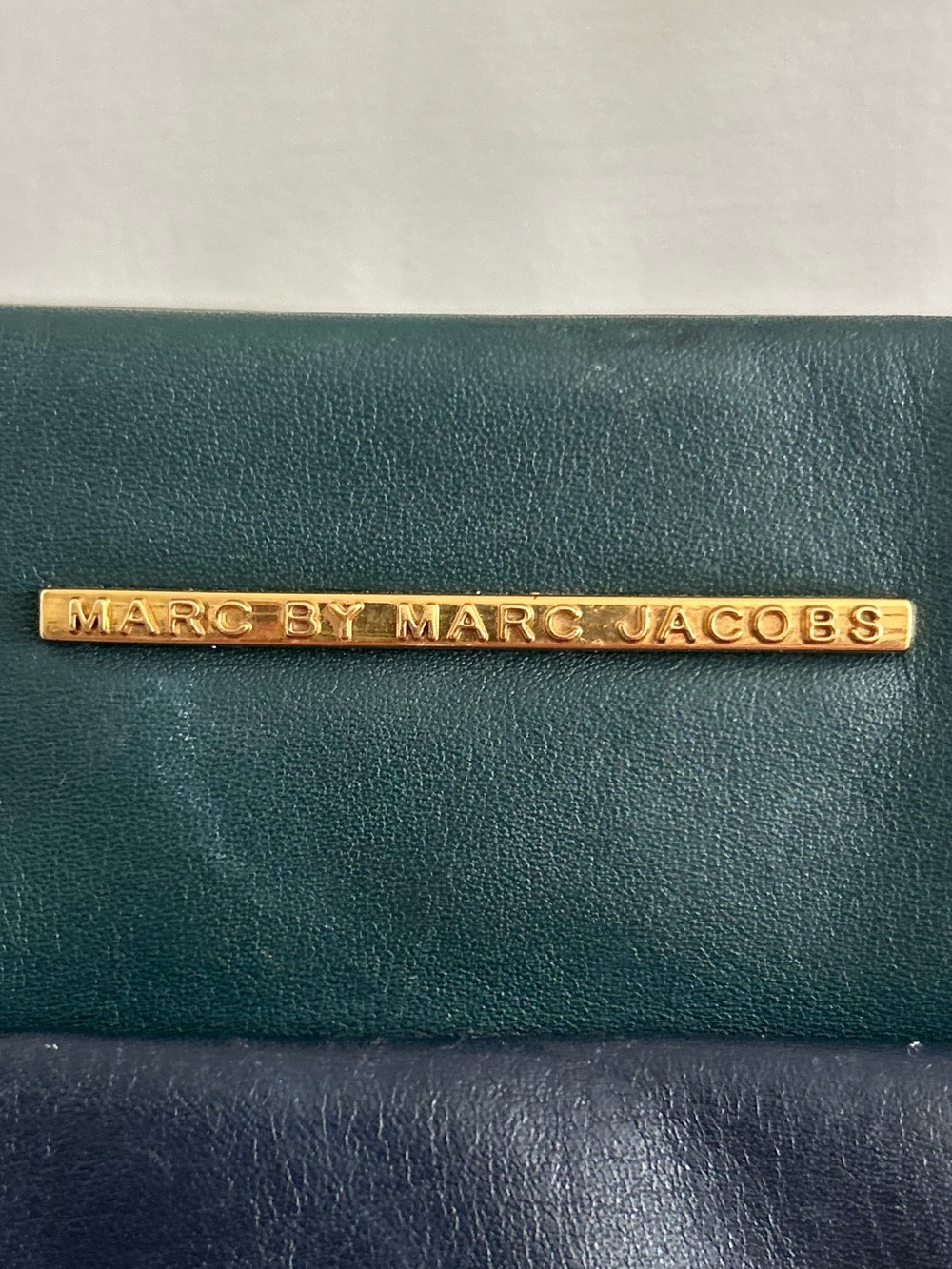 Marc by Marc Jacobs Colorblock Leather Crossbody Bag Teal Navy Purple - Picture 15 of 15
